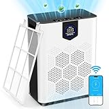 WIFI Luftreiniger Allergiker mit HEPA 14 Washbarer Filter, CADR 300m³/h für 120㎡...