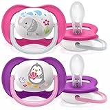 Philips Avent Schnuller Ultra Air Girl Elep/Peng 6-18m
