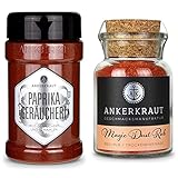 Ankerkraut Paprika geräuchert, gemahlene geräucherte Paprika, 170g im Streuer & Magic...