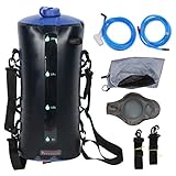 Outdoor-Duschtasche, 20L Camping-Dusche Tragbare Solar-Duschtasche mit Druckfußpumpe und...