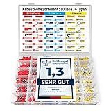 BEARTOOL® Kabelschuhe Set (580 Teile 36 Typen) Kabelschuhe, Quetschverbinder,...