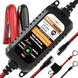 MOTOPOWER MP00205A 12V 800mA Automatisches Ladegerät für Autos, Motorräder, ATVs,...