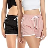 LARGERED 2 Pack Badeshorts Damen Sommer Badehose Schnelltrocknend Schwimmshorts...