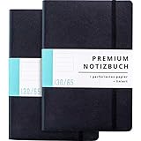 PAPERCODE Notizbuch liniert mit edlem Kunstledereinband – 130 Seiten – Tagebuch für...