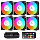 upHere 120mm LED RGB mit Fernbedienung Silent Lüfter für Gehäuselüfter...