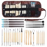 mreechan Modellierwerkzeug,30 Stück Carving Tools Clay Keramik Sculpting Ton Werkzeug mit...