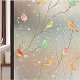 Lifetree Fensterfolie Blickdicht Sichtschuzfolie Selbsthaftende: Glasmalerei...