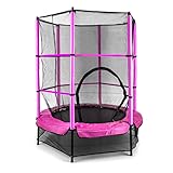 Klarfit Kinder Trampolin Indoor/Outdoor, Kleines Trampolin für Kinder ab 3 Jahre,...