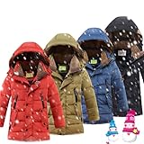 ROMIDA Fleecejacke Kinder Jacke Gepolsterte Herbstmantal Parka Mantel Herbst Wintermantal...