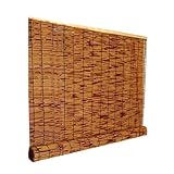 Bambus Rollo Seitenzugrollo - Sichtschutz Fenster Rollos, Schilf Vorhang mit Lifter...