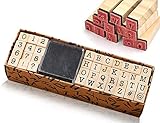 ZoeTekway 40 Stück Buchstaben Stempel Set, Alphabet Holzstempel Buchstaben,...