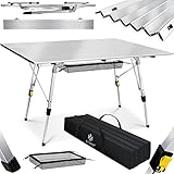 KESSER® Campingtisch faltbar Klapptisch mit Aluminiumrahmen Aufrollbare...