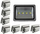 Greenmigo 8x 200W Fluter Strahler Kaltweiß Silbergrau Aluminium Gehäuse IP65...