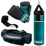 ScSPORTS Boxsack-Set, für Kinder und Jugendliche, Box-Set mit Boxhandschuhen,...