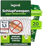 Legona® Schlupfwespen gegen Kleidermotten | 4 Karten à 5 Lieferungen | Effektiv Kleider...