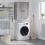 Camerina Wandschrank Grau Sonoma 69,5 x 34 x 90 cm Holz,Wandmontierte...