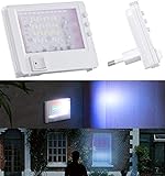 VisorTech Fernsehsimulator: Steckdosen-TV-Simulator zur Einbrecher-Abschreckung, 32 LEDs,...