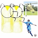 2 Stücke Eck-Fußball-Zielnetz Fußballtor Zielnetz Top Bins Football Targets Einfach Zu...
