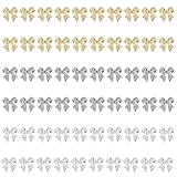 60 Stück Nail Art Charms Schleifen Nagelschmuck 3D Metall Nail Art Deko Set Schmetterling...