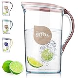 Berglander Karaffe, Kühlschranktür Wasserkrug mit 2,1-Liter-Deckel, durchsichtige...
