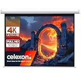 celexon Basic Motor-Leinwand 100' | 200x150 cm 4:3 | elektrische Full-HD 4K...