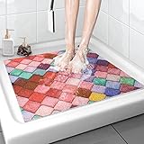 Sicherheits Duschmatte rutschfest, 60 * 60cm, Weich Komfort Badematte mit...