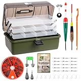 Zite Fishing Angelkoffer inkl. Zubehör Angelset | Grundausstattung mit Posen,...