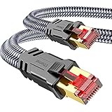 SNOWKIDS Cat 8 LAN Kabel 5m, 40Gbps Netzwerkkabel Hochgeschwindigkeits 2000MHz S/FTP...
