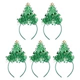 Ruarby 5 x weihnachtliche Kopfbedeckung, beleuchtete Stirnbänder, Zubehör für Damen und...