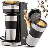 Clatronic Kaffeemaschine mit 400ml Kaffee To Go Becher | passend für alle gängigen...