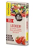 Floragard Bio-Erde Lecker 40 Liter - Gemüseerde für Hochbeete, Tomaten, Chili, Beeren,...