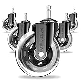 COSYLAND Rollen für Bürostühle 5pcs -11mm x 22 mm Bürostuhl Rollen - Gummirollen für...