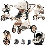 Kinderwagen 3 in 1 Baby Buggy Kinderwagen Kinder Leichtgewicht Faltbarer...