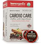 BareOrganics Cardio Care Kaffee mit Superfoods & Probiotika, 12 Einzelportionstassen