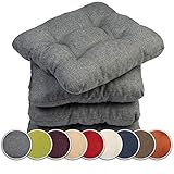 sunnypillow 4er Set Stuhlkissen 45x45 cm Bequeme 8cm Polsterauflage Auflage für...