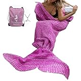 Moens Stricken Muster Meerjungfrau Schwanz Blanket, weich und warm Meerjungfrau Schwänze...