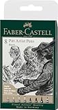 Faber-Castell 167158 - Tuschestift Pitt Artist Pen, Farbe 199, schwarz, XXS, S, F, M, B,...