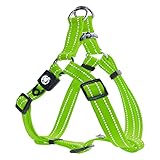 DDOXX Reflektierendes Nylon Step-In Hundegeschirr - Verstellbare Brust...
