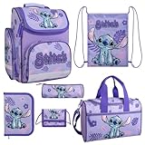 Familando Mädchen Schulranzen 1. Klasse · ergonomischer Tornister · Disneys Lilo und...