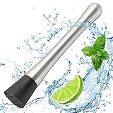 Cocktail Muddler, Edelstahl Cocktail Stößel, Muddler Stössel für Limetten...