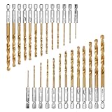 lcyen 26 teiliges Sechskant Bohrer-Set 1,5–6,5 mm Titan Bohrerset 1/4 inch...