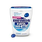 Mentos Kaugummi Insta White Peppermint, 50 zuckerfreie Chewing Gum Dragees in der Dose mit...