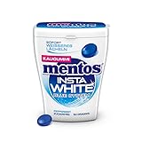 Mentos Kaugummi Insta White Peppermint, 50 zuckerfreie Chewing Gum Dragees in...