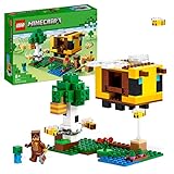 LEGO 21241 Minecraft Das Bienenhäuschen, Ostergeschenk Farm-Spielzeug mit baubarem Haus,...