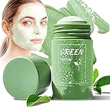Green Mask Stick, 2er-Pack Green Tea Cleansing Mask, Mitesser-Entferner-Maske...