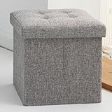 Oak & Tea Sitzhocker mit Stauraum, Hocker mit Stauraum, Sitzwürfel Klappbar,...