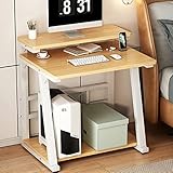 Moderner Computertisch mit Monitorständer, Aufbewahrungsregalen und Kabelmanagement, 76,2...