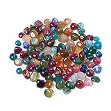 50stk Achat Edelsteine Halbedelsteine Perlen 9mm ~ 15mm Trommelsteine Edelstein...
