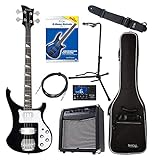 Rocktile Pro RB-400B Blackbird E-Bass Super Set - 4-Saiter Longscale E-Bass - Inklusive...
