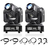 (2Pack) LED Moving Head Light Mini 30W DJ Moving Head Gobo Light mit 8 Gobos und 8 Farben,...